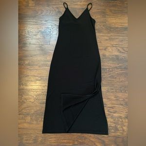 Forever 21 Black Midi Dress with Slit